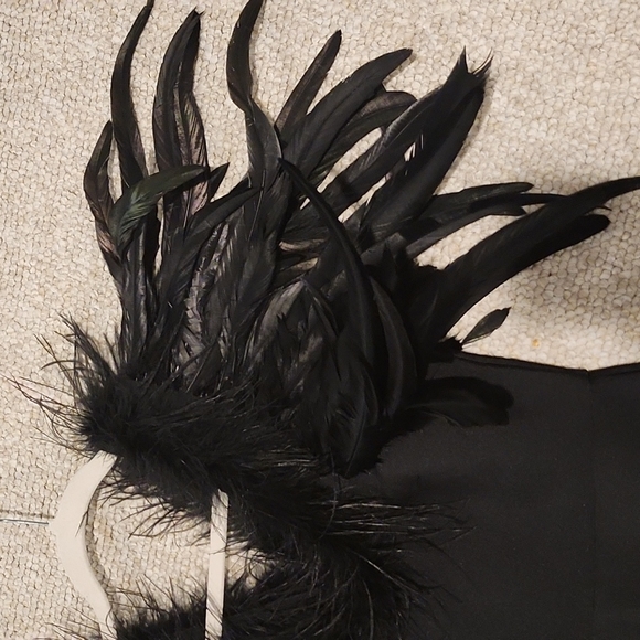 Fashion nova maxi dress with feathers - Picture 11 of 16